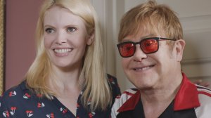 Nathalie Cox and Elton John